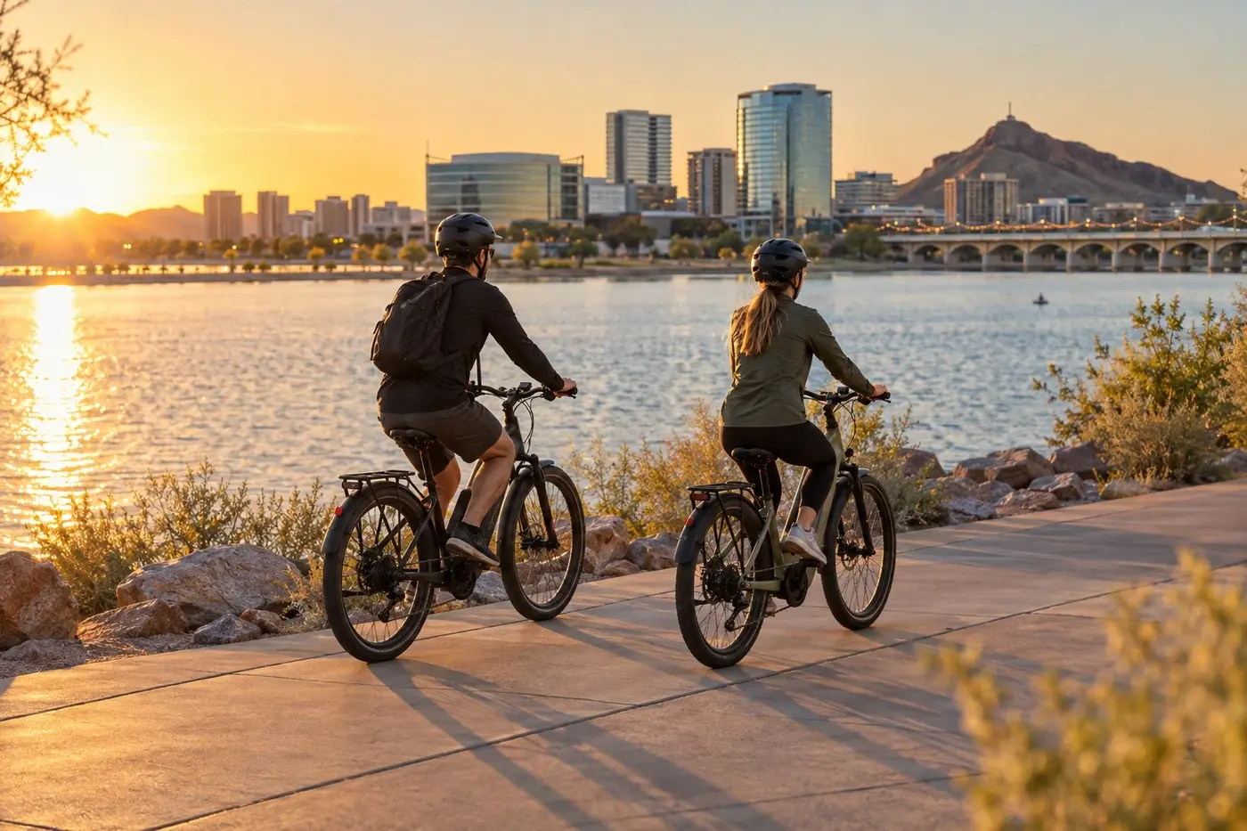 Golden light over Tempe Town Lake